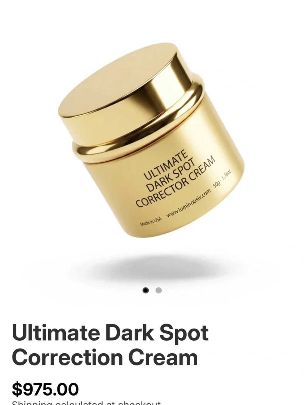 Ultimate Dark Spot Corrector Cream - Gold